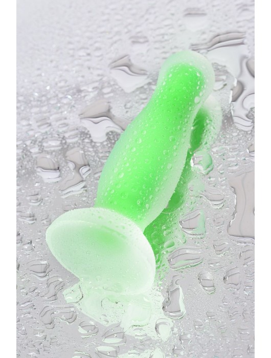 Зеленая, светящаяся в темноте анальная втулка Mortimer Glow - 12,5 см. - ToyFa