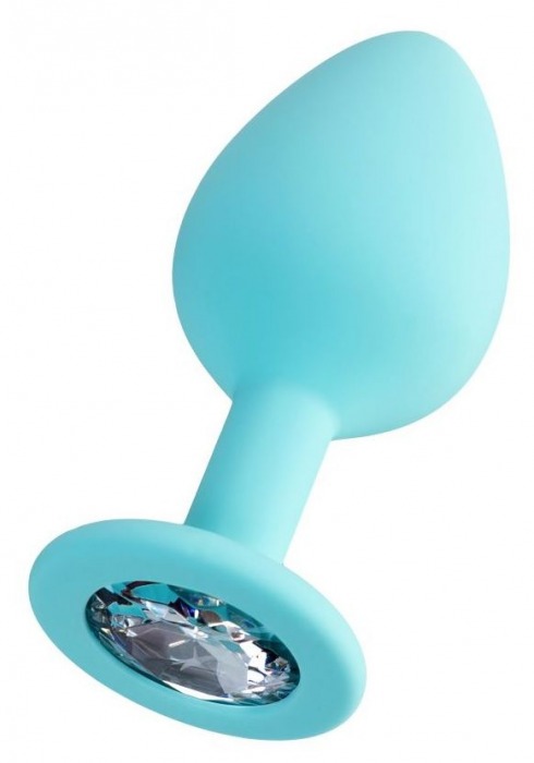 Мятная анальная втулка Brilliant с прозрачным кристаллом - 8 см. - ToyFa - купить с доставкой в Новочеркасске