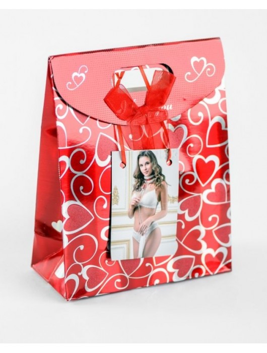 Бело-красный ошейник из натуральной кожи с нежным мехом - БДСМ Арсенал - купить с доставкой в Новочеркасске