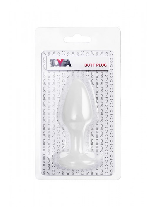 Белая акриловая анальная втулка - 9,5 см. - Toyfa Basic
