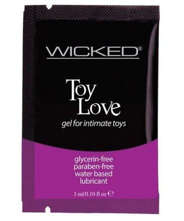 Лубрикант на водной основе для использования с игрушками WICKED Toy Love - 3 мл. - Wicked - купить с доставкой в Новочеркасске