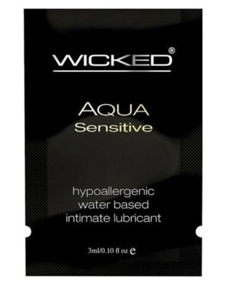 Мягкий лубрикант на водной основе WICKED AQUA Sensitive - 3 мл. - Wicked - купить с доставкой в Новочеркасске