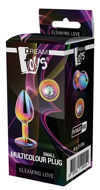 Голографическая анальная втулка с радужным кристаллом - 7,1 см. - Dream Toys - купить с доставкой в Новочеркасске