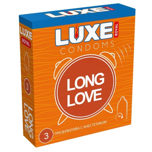 Презервативы с продлевающим эффектом LUXE Royal Long Love - 3 шт. - Luxe - купить с доставкой в Новочеркасске