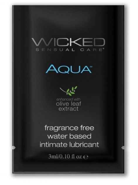 Легкий лубрикант на водной основе с алое Wicked Aqua - 3 мл. - Wicked - купить с доставкой в Новочеркасске