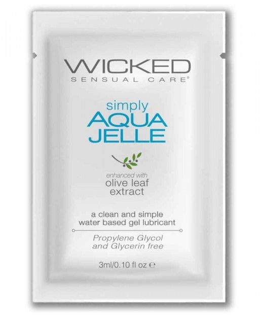 Гель-лубрикант Simply Aqua Jelle - 3 мл. - Wicked - купить с доставкой в Новочеркасске