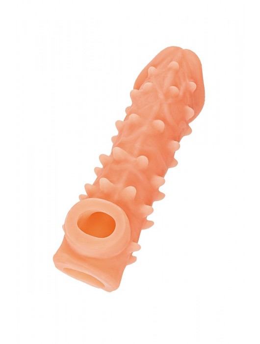 Телесная закрытая насадка с пупырышками Cock Sleeve Size L - 17,6 см. - KOKOS - в Новочеркасске купить с доставкой