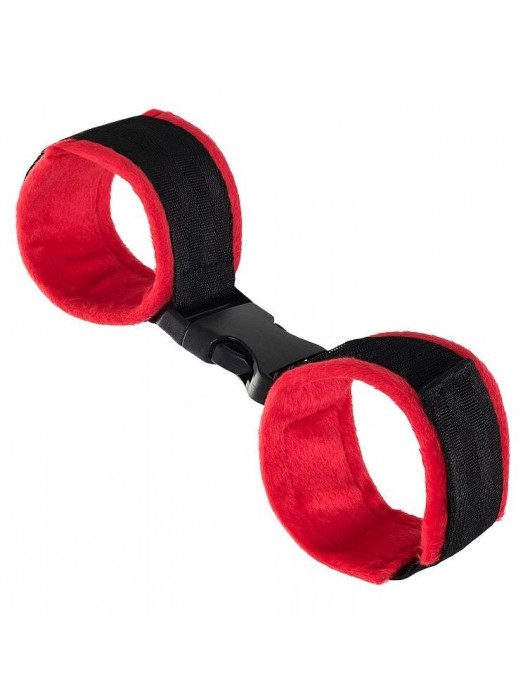 Красно-черные велюровые оковы Anonymo - ToyFa - купить с доставкой в Новочеркасске