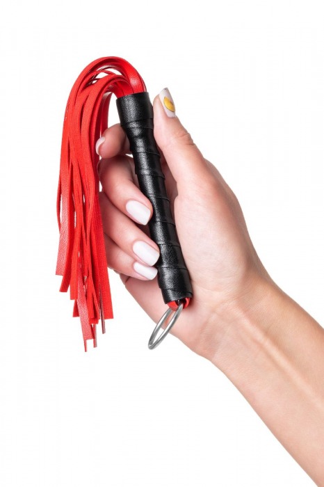 Красно-черный флоггер Anonymo - 28 см. - ToyFa - купить с доставкой в Новочеркасске