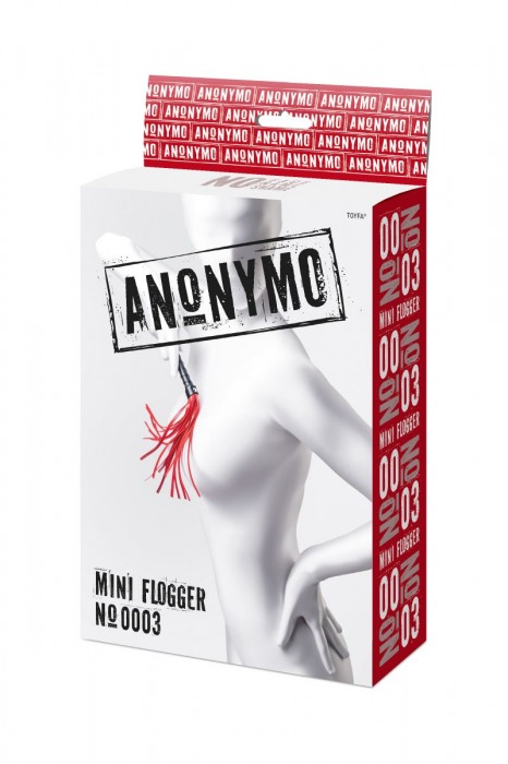 Красно-черный флоггер Anonymo - 28 см. - ToyFa - купить с доставкой в Новочеркасске
