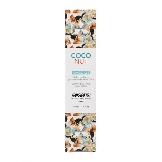 Разогревающее массажное масло с ароматом кокоса Gourmet Coconut - 50 мл. - Exsens - купить с доставкой в Новочеркасске