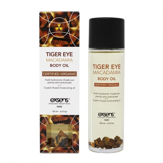 Органическое массажное масло TIGER EYE MACADAMIA - 100 мл. - Exsens - купить с доставкой в Новочеркасске