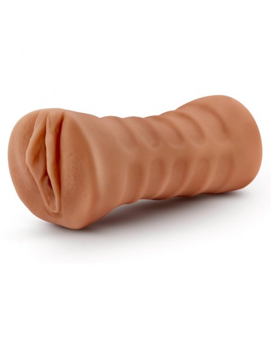 Мастурбатор-вагина цвета карамели Julieta с вибрацией - Blush Novelties - в Новочеркасске купить с доставкой