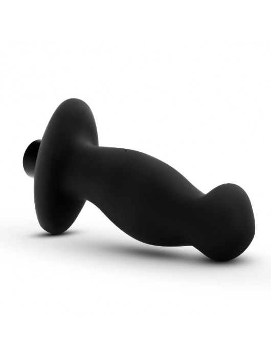 Черный анальный вибромассажёр Silicone Vibrating Prostate Massager 02 - 10,8 см. - Blush Novelties - в Новочеркасске купить с доставкой