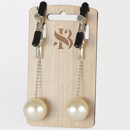 Зажимы на соски с бусинами под жемчуг Pearl - Sitabella - купить с доставкой в Новочеркасске