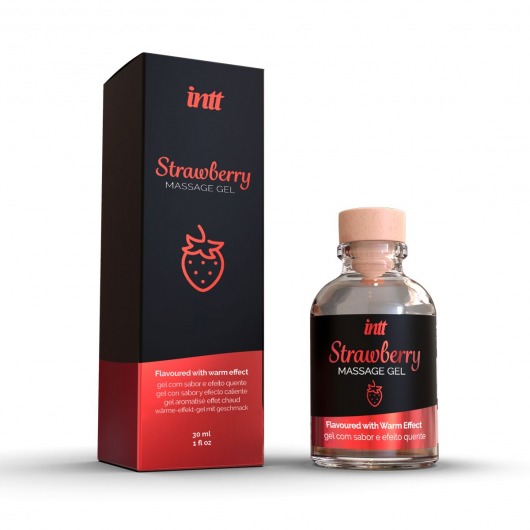 Массажный гель с ароматом клубники Strawberry - 30 мл. - INTT - купить с доставкой в Новочеркасске