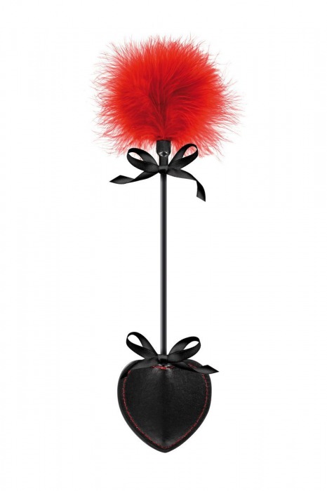 Стек с пуховкой Sweet Caress Feather Whip - 44 см. - Sweet Caress - купить с доставкой в Новочеркасске