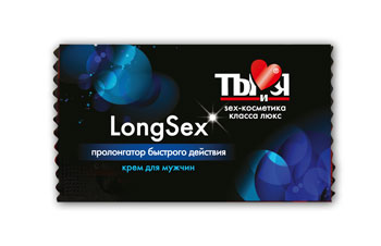 Пролонгирующий крем LongSex в одноразовой упаковке - 1,5 гр. - Биоритм - купить с доставкой в Новочеркасске