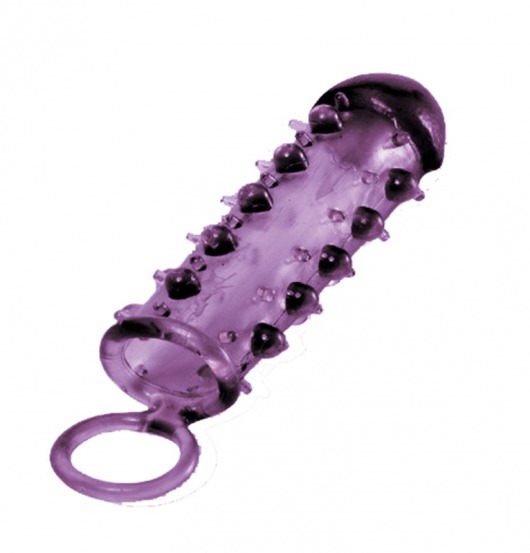 Закрытая фиолетовая насадка с пупырышками SAMURAI PENIS SLEEVE PURPLE - 14,5 см. - NMC - в Новочеркасске купить с доставкой