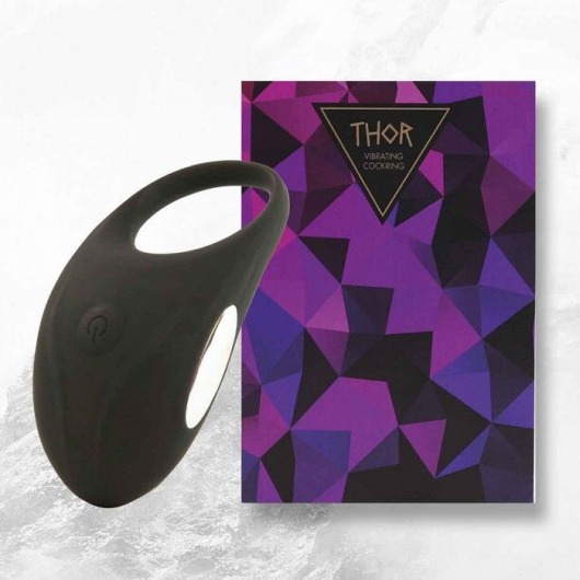 Черное эрекционное виброкольцо Thor Cockring - FeelzToys - в Новочеркасске купить с доставкой