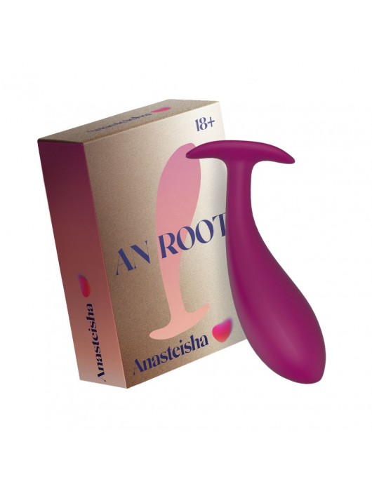 Сливовая анальная пробка AN Root для ношения - 10 см. - Anasteisha