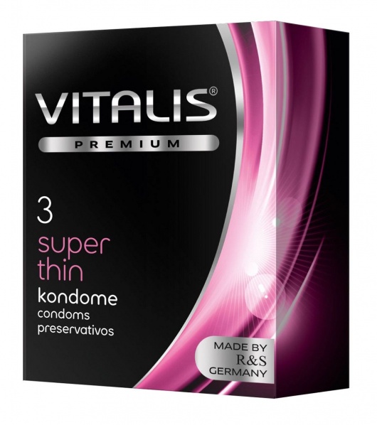 Ультратонкие презервативы VITALIS PREMIUM super thin - 3 шт. - Vitalis - купить с доставкой в Новочеркасске