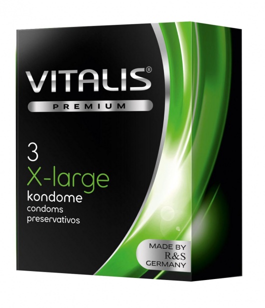 Презервативы увеличенного размера VITALIS PREMIUM x-large - 3 шт. - Vitalis - купить с доставкой в Новочеркасске