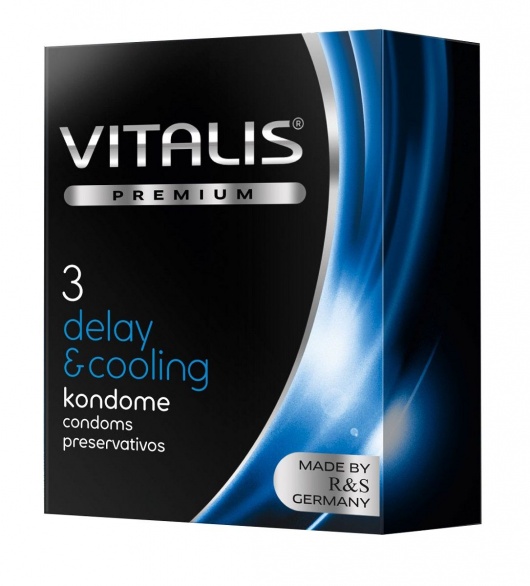 Презервативы VITALIS PREMIUM delay   cooling с охлаждающим эффектом - 3 шт. - Vitalis - купить с доставкой в Новочеркасске