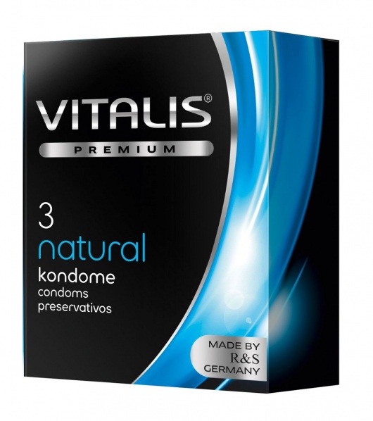 Классические презервативы VITALIS PREMIUM natural - 3 шт. - Vitalis - купить с доставкой в Новочеркасске