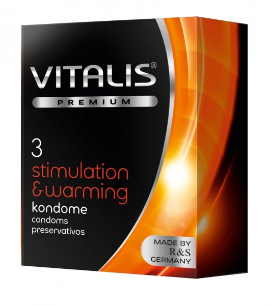 Презервативы VITALIS PREMIUM stimulation   warming с согревающим эффектом - 3 шт. - Vitalis - купить с доставкой в Новочеркасске