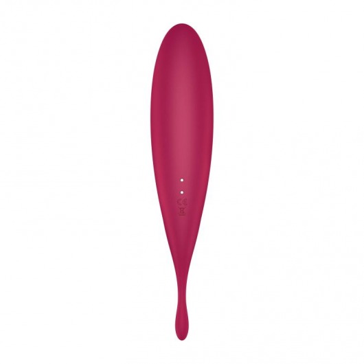 Малиновый вибромассажер Twirling Pro+ - Satisfyer