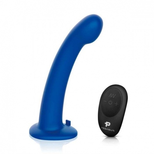 Синяя насадка Remote Control P-Spot G-Spot с черными трусиками - 20 см. - Pegasus - купить с доставкой в Новочеркасске