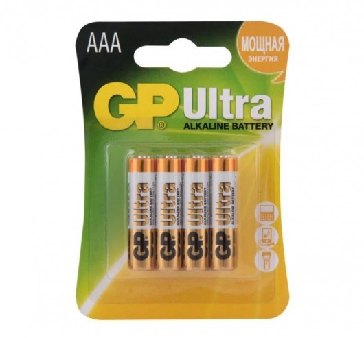 Батарейки алкалиновые GP Ultra Alkaline 24А AАA/LR03 - 4 шт. - Элементы питания - купить с доставкой в Новочеркасске