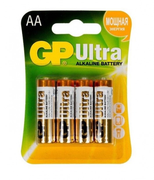 Батарейки алкалиновые GP Ultra Alkaline AA/LR6 - 4 шт. - Элементы питания - купить с доставкой в Новочеркасске