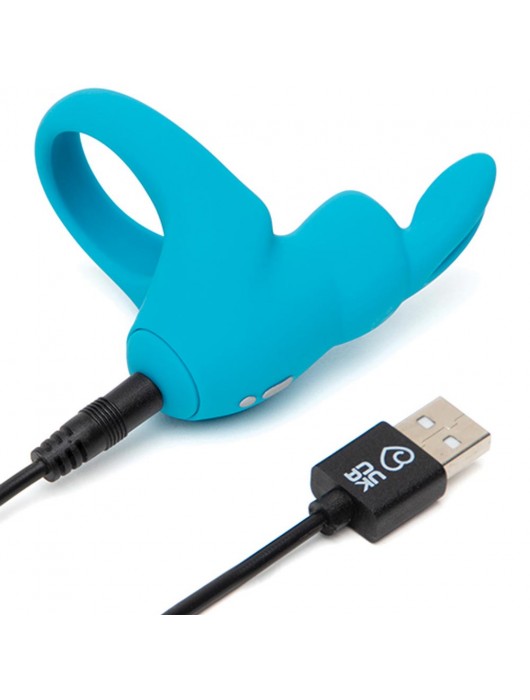 Голубое эрекционное виброкольцо Happy Rabbit Rechargeable Rabbit Cock Ring - Happy Rabbit - в Новочеркасске купить с доставкой