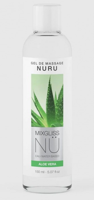 Массажный гель на водной основе Mixgliss NU Aloe Vera - 150 мл. - Strap-on-me - купить с доставкой в Новочеркасске