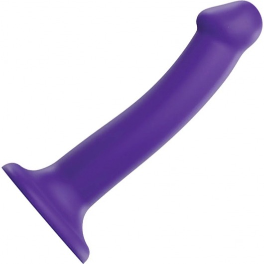 Фиолетовый фаллоимитатор-насадка Strap-On-Me Dildo Dual Density size M - 18 см. - Strap-on-me - купить с доставкой в Новочеркасске