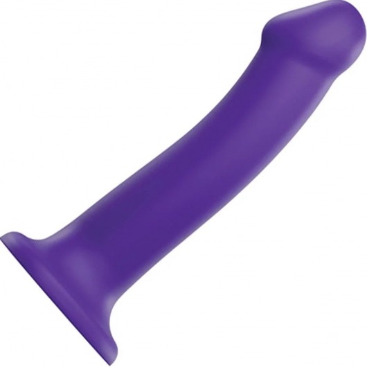 Фиолетовый фаллоимитатор-насадка Strap-On-Me Dildo Dual Density size L - 19 см. - Strap-on-me - купить с доставкой в Новочеркасске