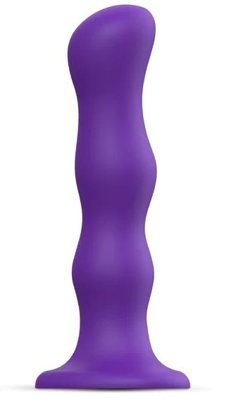 Фиолетовая насадка Strap-On-Me Dildo Geisha Balls size M - Strap-on-me - купить с доставкой в Новочеркасске