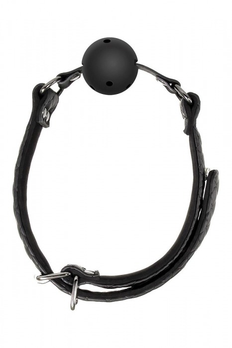 Черный кляп-шарик BALL GAG DIAMOND - Dream Toys - купить с доставкой в Новочеркасске