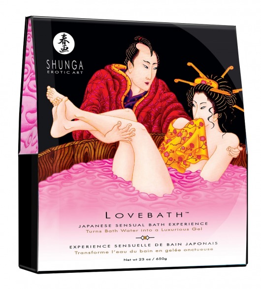 Соль для ванны Lovebath Dragon Fruit, превращающая воду в гель - 650 гр. - Shunga - купить с доставкой в Новочеркасске