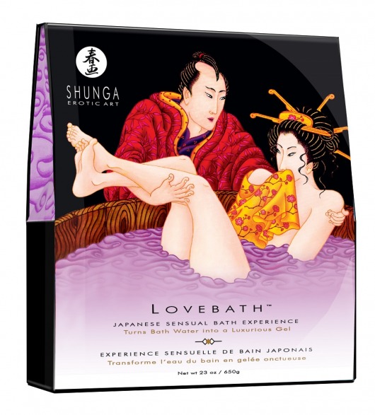 Соль для ванны Lovebath Sensual lotus, превращающая воду в гель - 650 гр. - Shunga - купить с доставкой в Новочеркасске