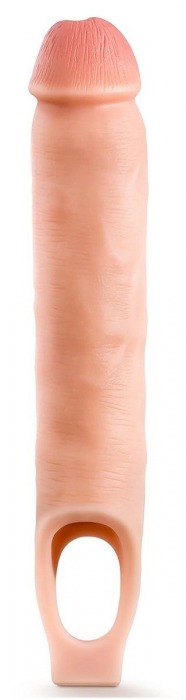 Телесная насадка-удлинитель 11.5 Inch Silicone Cock Sheath Penis Extender - 29,2 см. - Blush Novelties - в Новочеркасске купить с доставкой