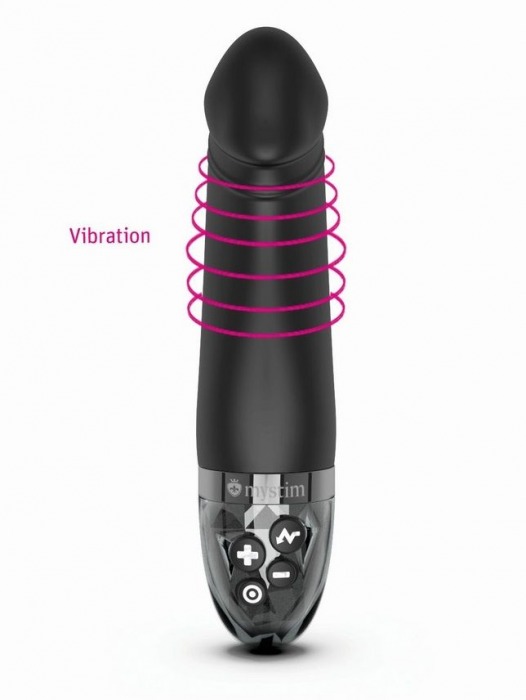 Черный вибратор с электростимуляцией Real Deal Neal - 16,5 см. - MyStim - купить с доставкой в Новочеркасске