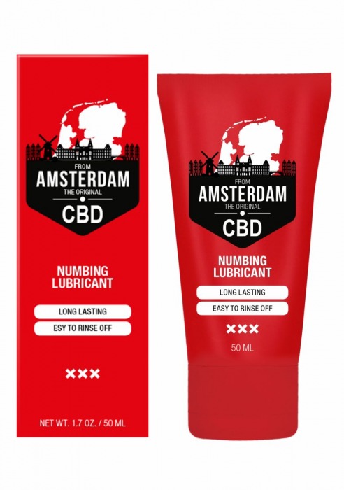 Пролонгирующий лубрикант Numbing CBD from Amsterdam - 50 мл. - Shots Media BV - купить с доставкой в Новочеркасске