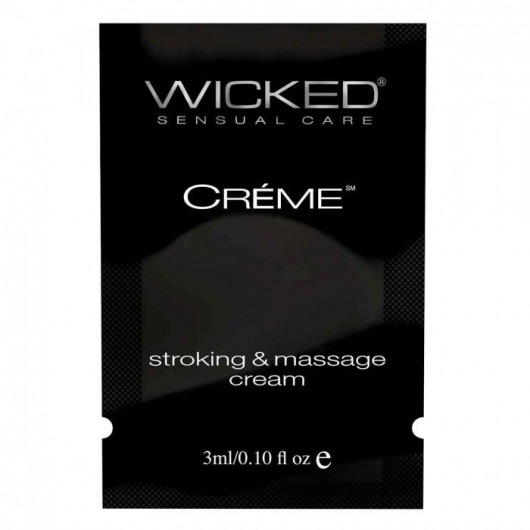 Крем для массажа и мастурбации Wicked Stroking and Massage Creme - 3 мл. - Wicked - купить с доставкой в Новочеркасске