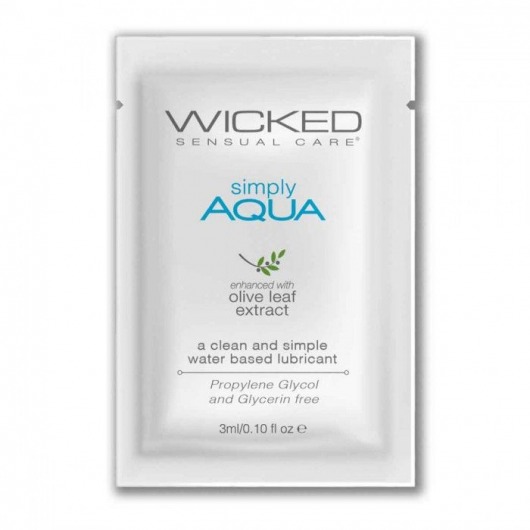 Легкий лубрикант на водной основе Wicked Simply AQUA - 3 мл. - Wicked - купить с доставкой в Новочеркасске