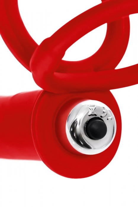 Красная насадка на пенис для двойного проникновения - 19 см. - ToyFa - купить с доставкой в Новочеркасске