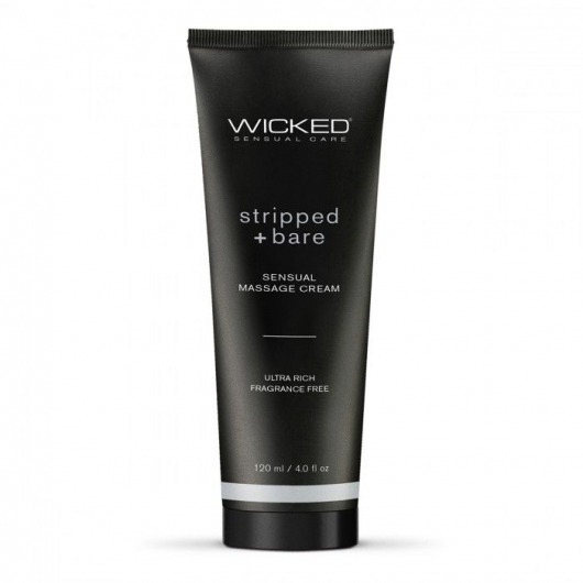 Массажный легкий крем WICKED Stripped plus Bare - 120 мл. - Wicked - купить с доставкой в Новочеркасске