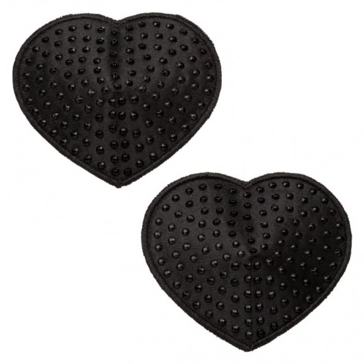 Черные пэстисы в форме сердечек Heart Pasties - California Exotic Novelties - купить с доставкой в Новочеркасске